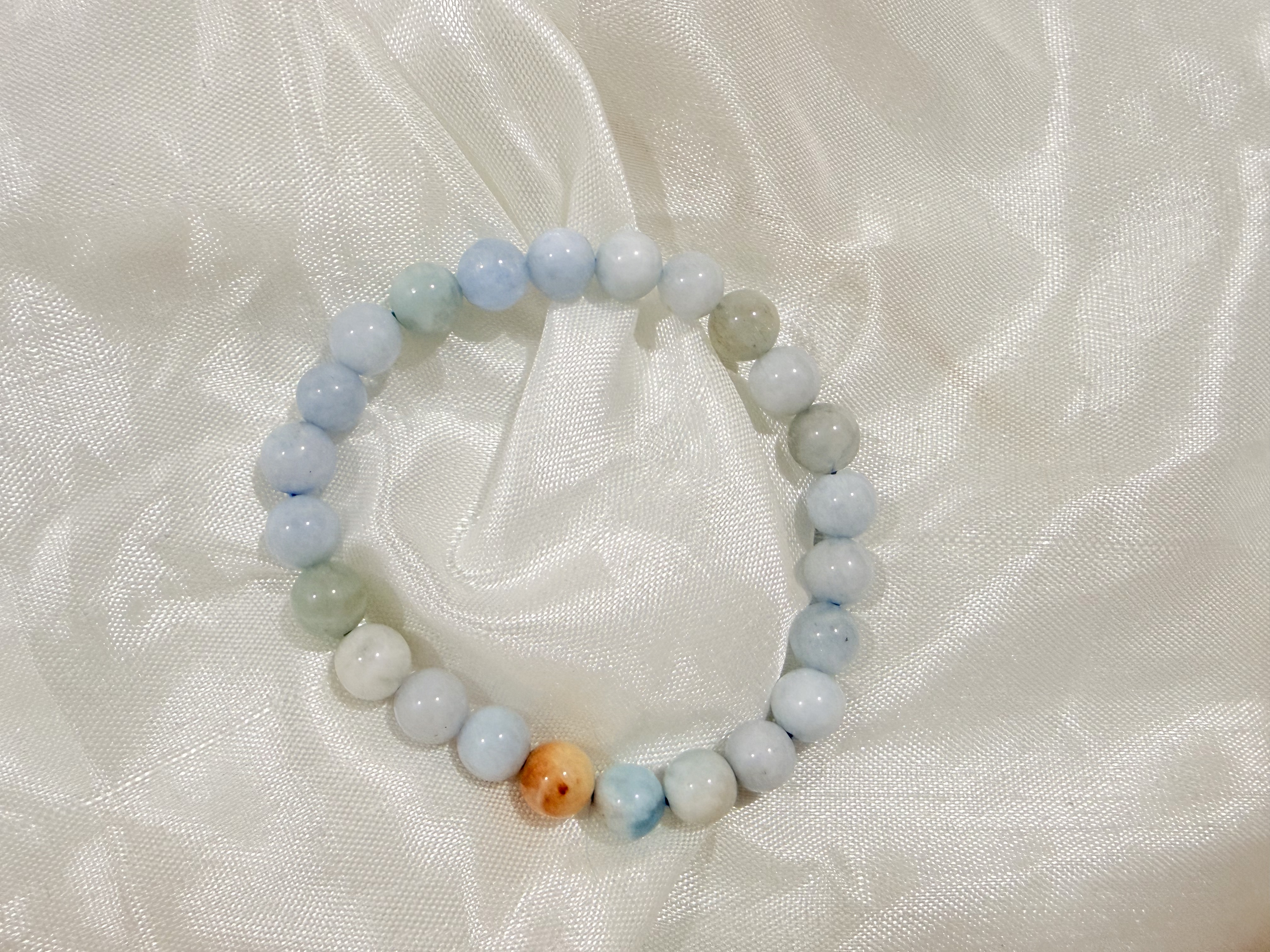 Natural Amazonite Crystal Bracelet | Calming Energy, Luck & Communication
