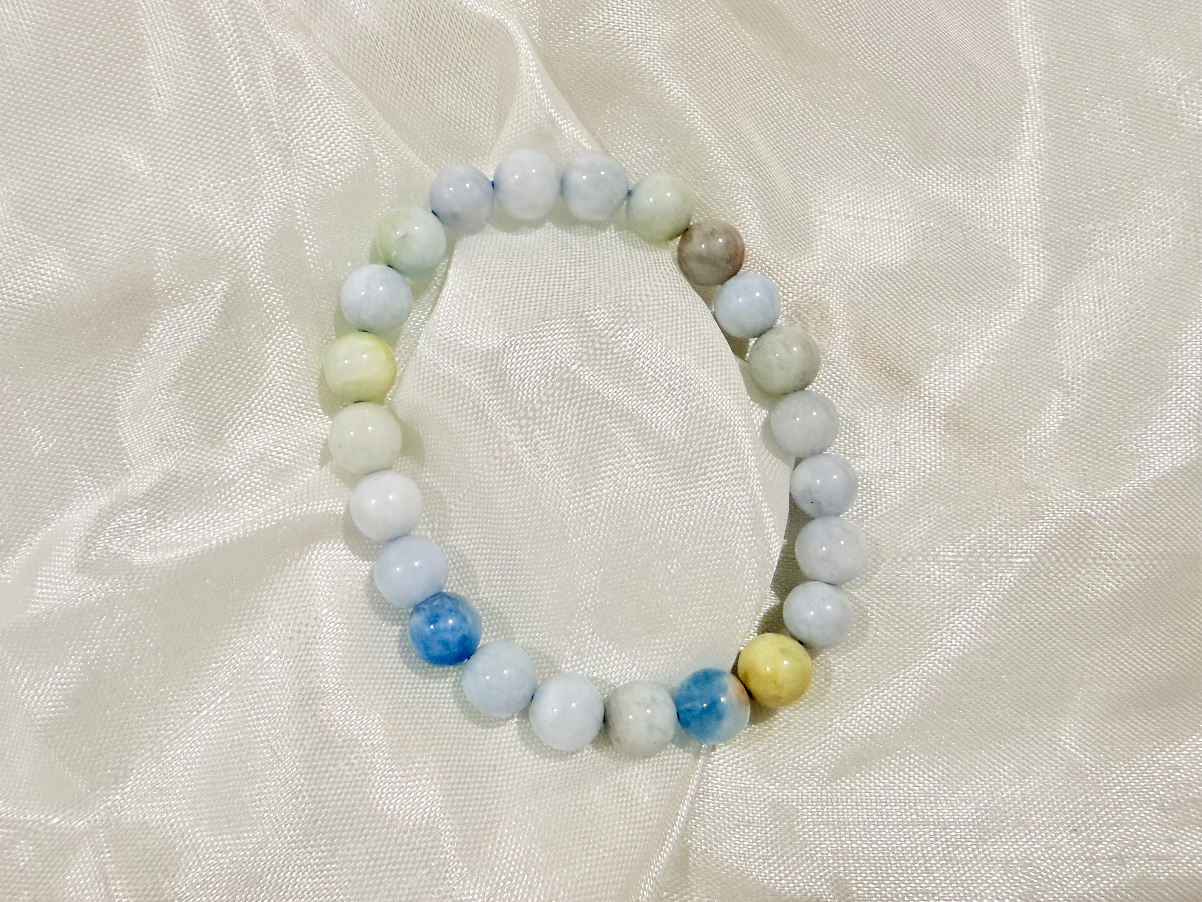 Natural Aquamarine Crystal Bracelet | Promotes Calm, Courage & Clear Communication