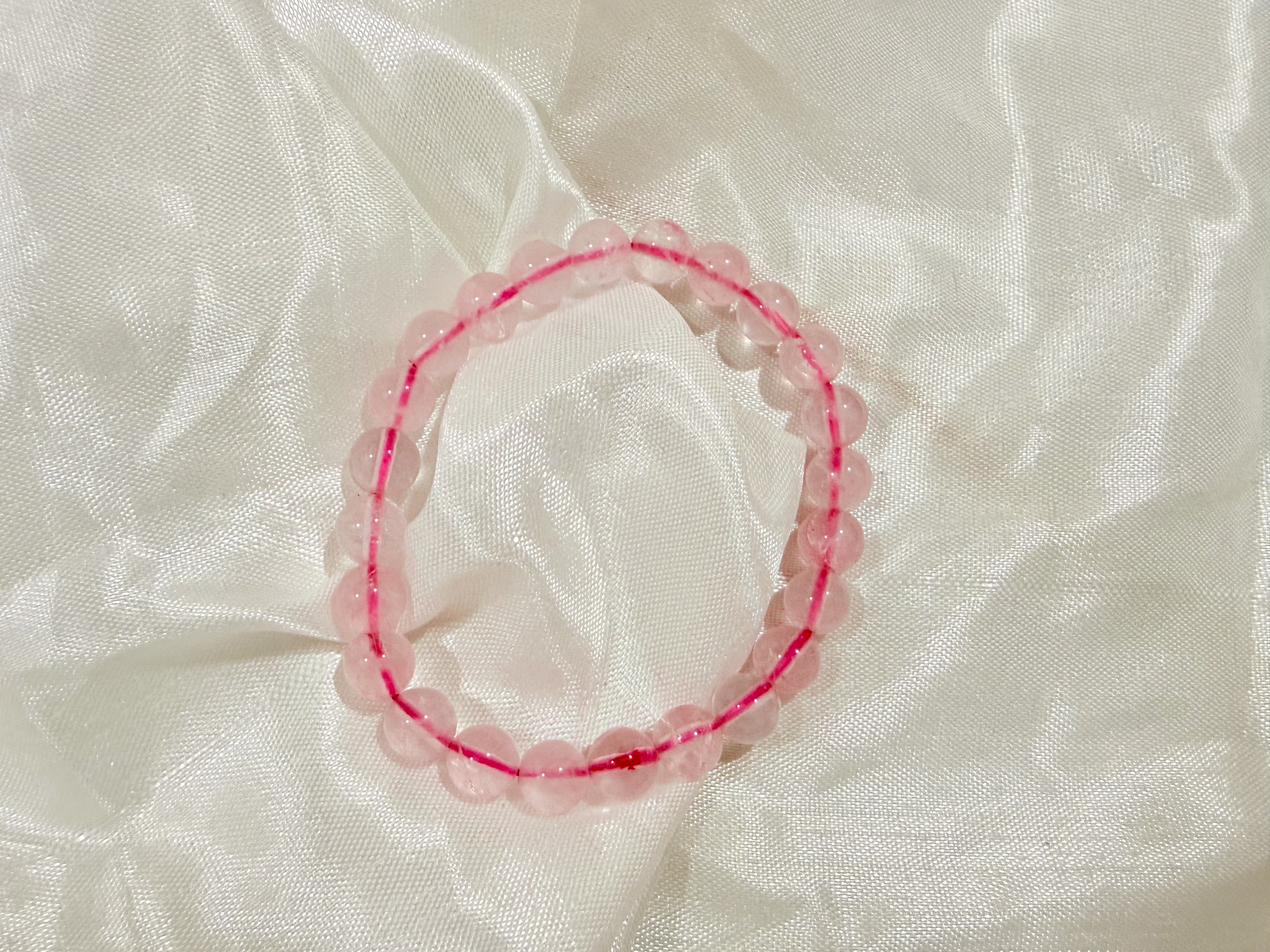 Natural Rose Quartz Crystal Bracelet | Attract Love & Heal the Heart Chakra